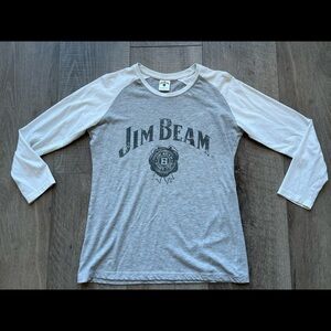 Jim Beam Raglan Shirt in Gray Size Large